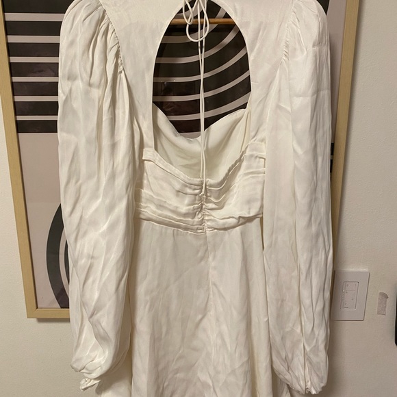 For Love & Lemons Beatrice Mini Dress In White - Picture 7 of 7